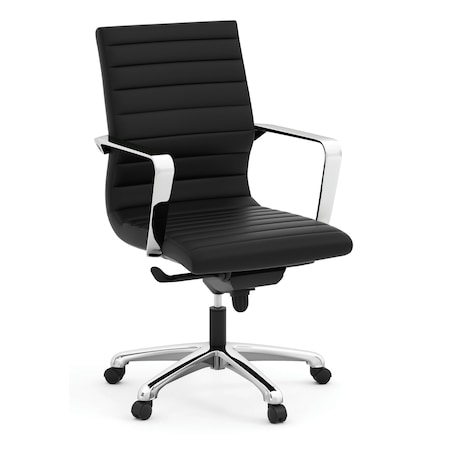 Tre Collection Executive Mid Back Chair With Chrome Frame